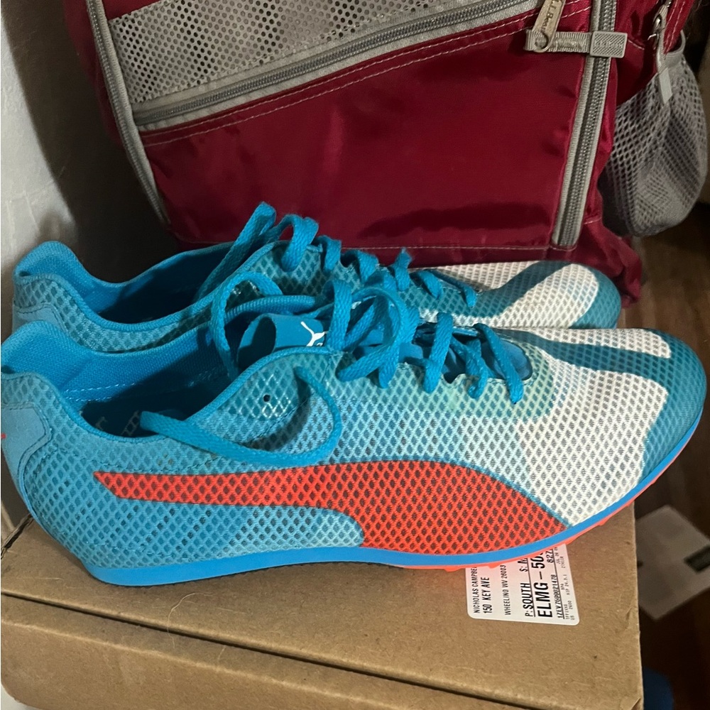Men's Puma evoSPEED Star v4 (White-Atomic Blue/Red-Blast) without Box